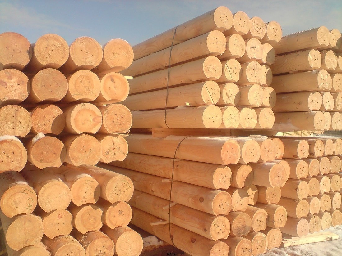 Rounded log Export of wooden houses to India